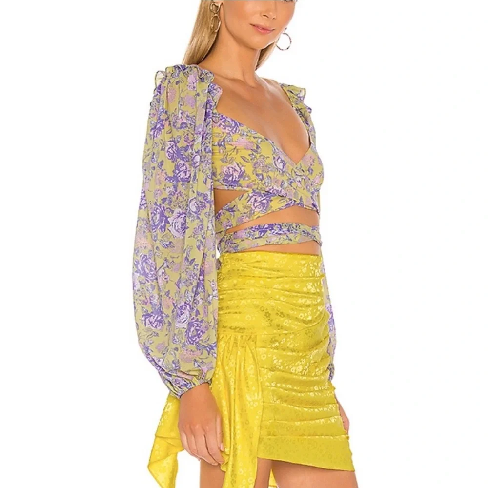 For Love and Lemons TopMaui Wrap Top - Picture 2 of 9